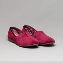 Ladies Slippers By Sleepers Audrey In Wine LS392D