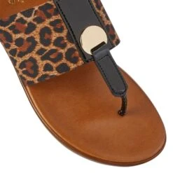 Lotus SANDAL Slip-On WITH Toe-Post ARNA Leopard-Print -Cheap Shoes Shop leopard print arna slip on toe post sandals lotus p12431 28121 image