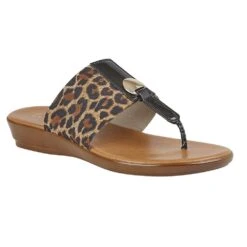 Lotus SANDAL Slip-On WITH Toe-Post ARNA Leopard-Print