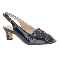 Lotus Ladies AUBREY Navy Sling Back Shoes