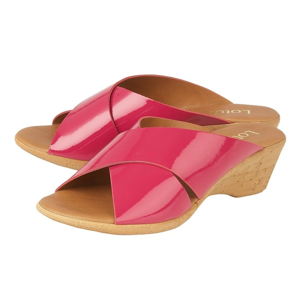Lotus MULE Tonia PINK Patent WITH Wedge HEEL 2 Lotus MULE Tonia PINK Patent WITH Wedge HEEL - Image 2