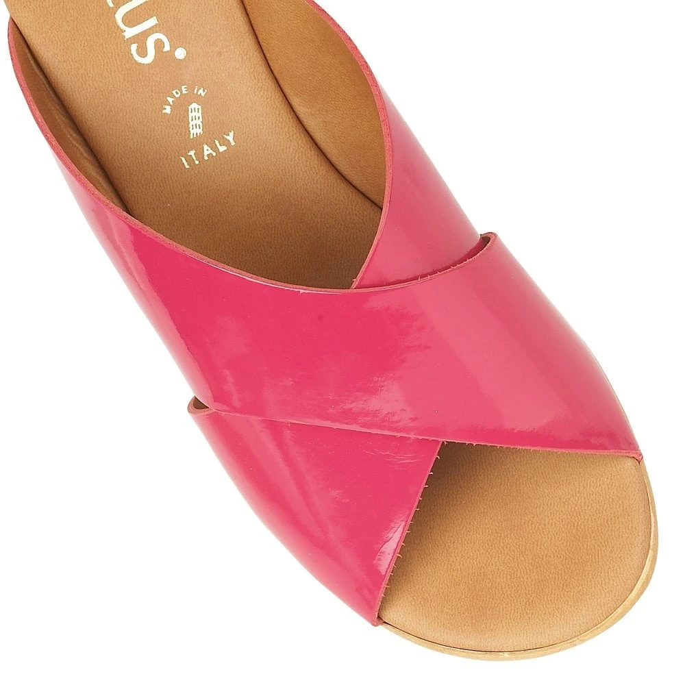 Lotus MULE Tonia PINK Patent WITH Wedge HEEL 3 Lotus MULE Tonia PINK Patent WITH Wedge HEEL - Image 3