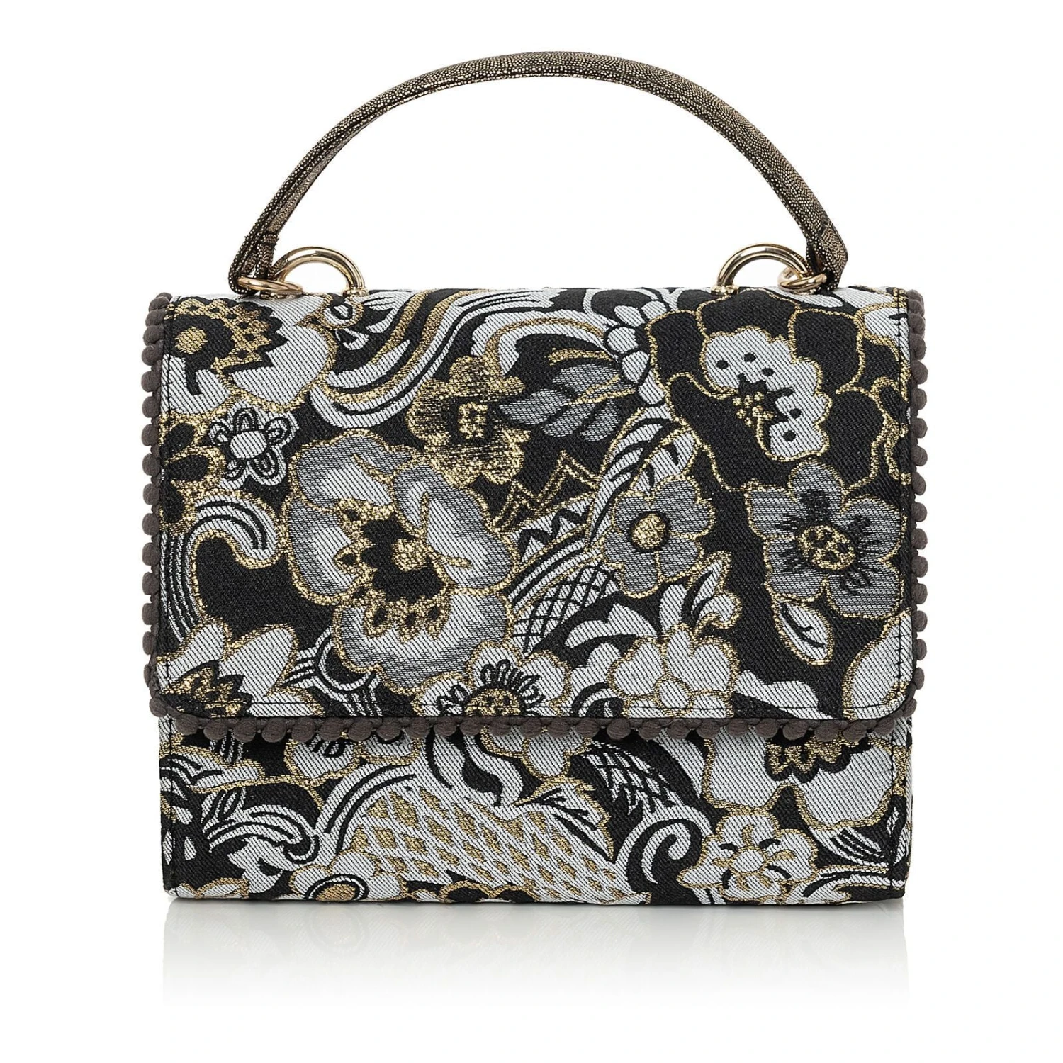 Ruby Shoo High Heeled Court Shoe Miley BLACK/GOLD 4 Ruby Shoo High Heeled Court Shoe Miley BLACK/GOLD - Image 4