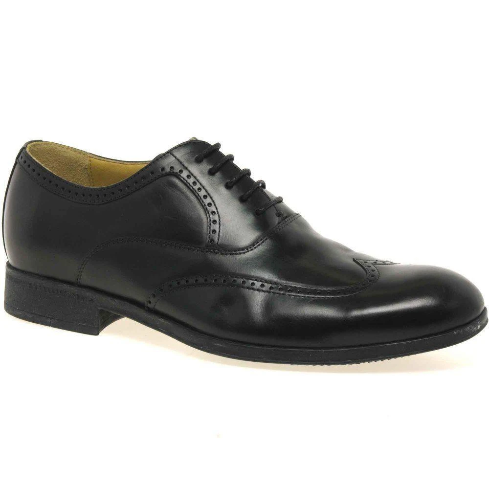 Steptronic BROGUE SHOE Bugos Black Soft Leather Wing Cap Lace Up Formal 2 Steptronic BROGUE SHOE Bugos Black Soft Leather Wing Cap Lace Up Formal - Image 2