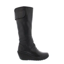 FLY London Long Boot Yulo Black Leather